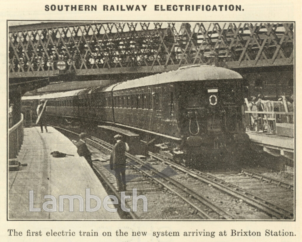 1ST ELECTRIC TRAIN, BRIXTON STATION