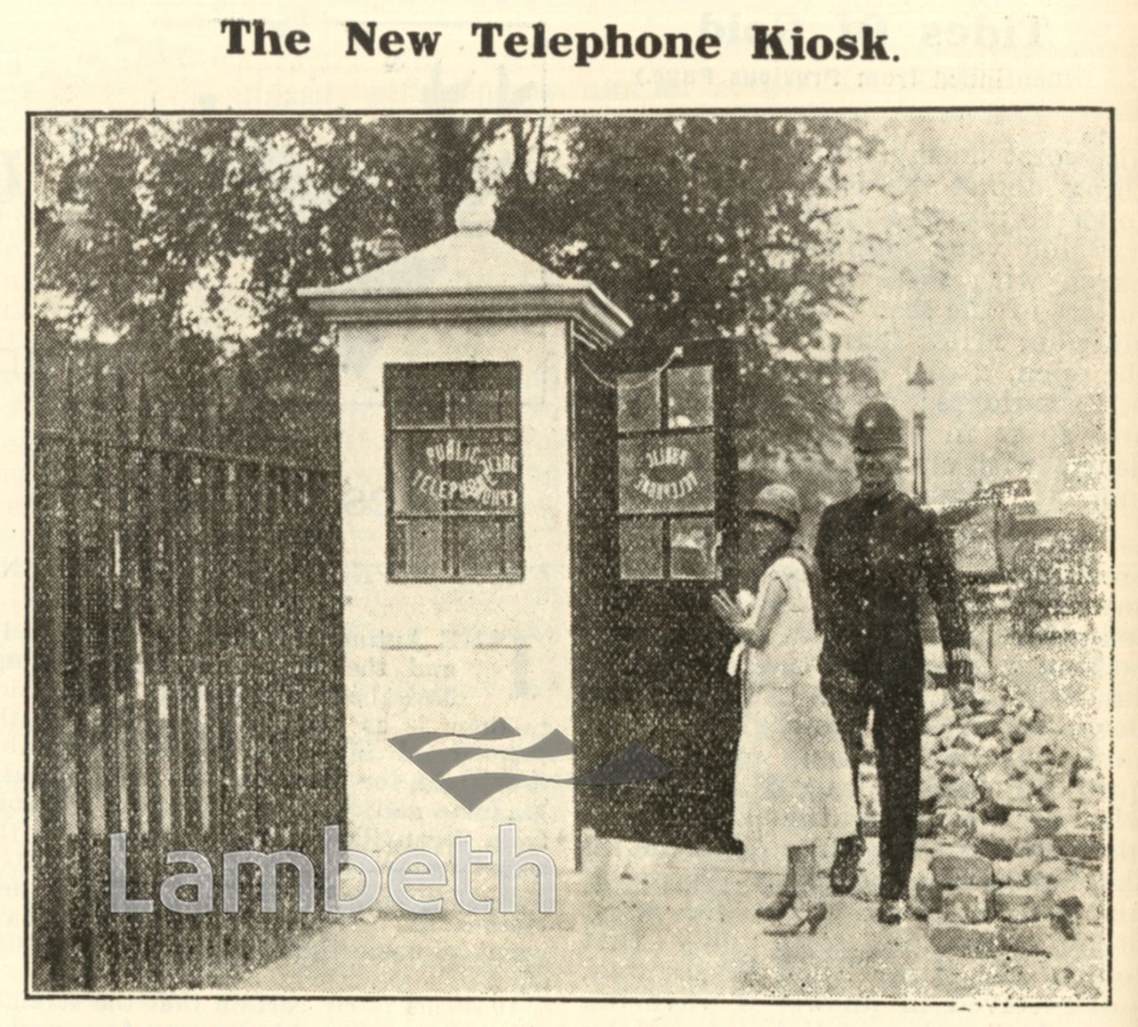 NEW TELEPHONE KIOSK, KENNINGTON PARK ROAD