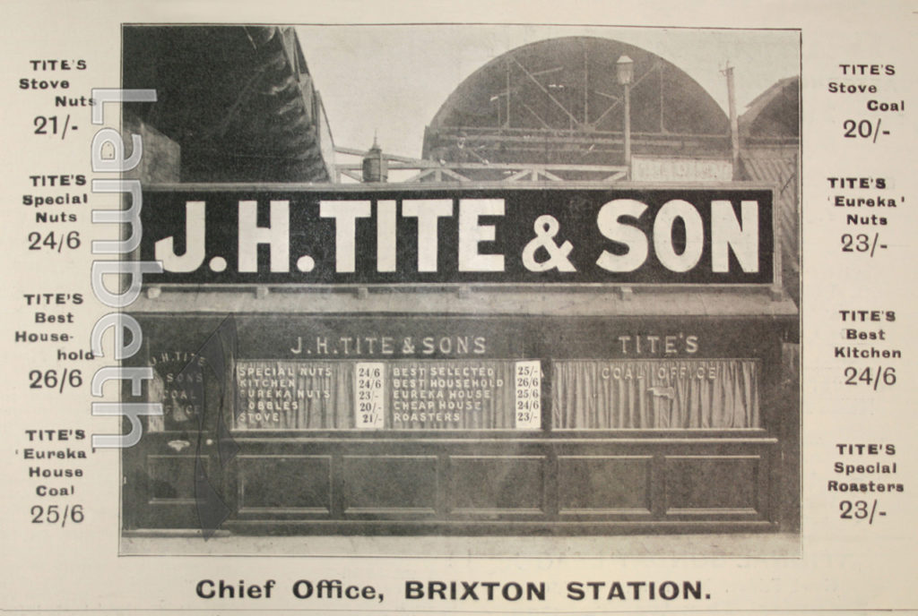 J.H.TITE, COAL MERCHANTS, BRIXTON STATION