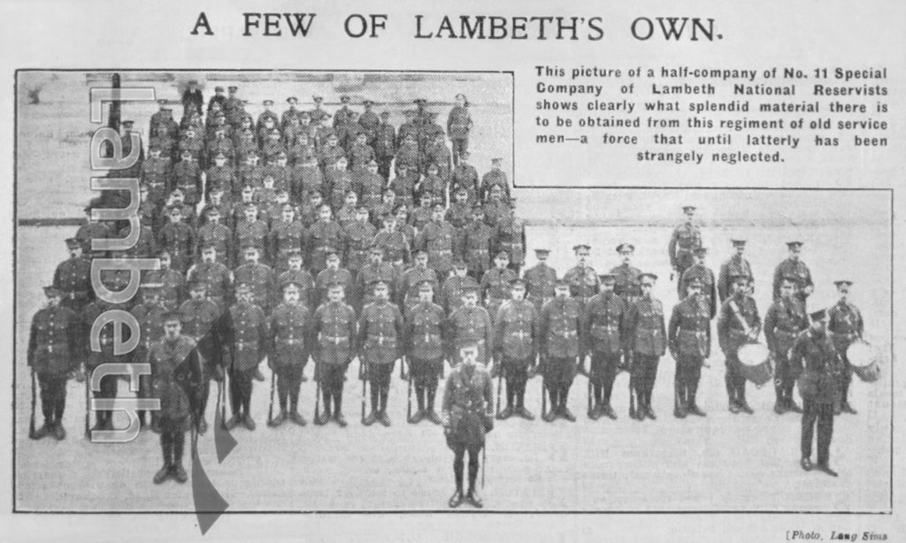 LAMBETH NATIONAL RESERVISTS ON PARADE
