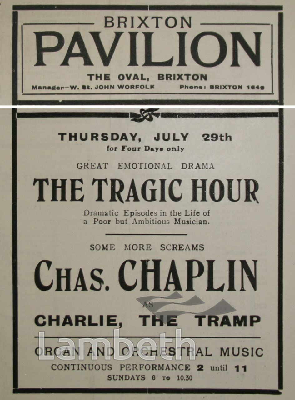 ADVERT: CHARLIE CHAPLIN IN THE TRAGIC HOUR, BRIXTON PAVILION