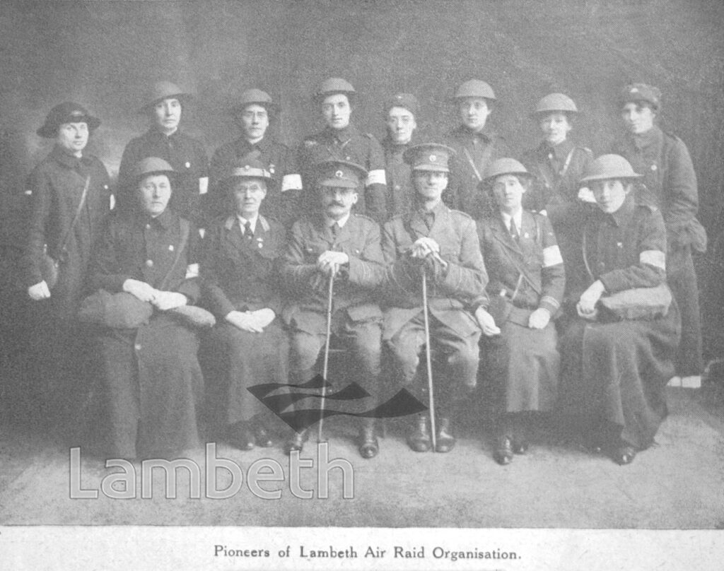 LAMBETH AIR RAID ORGANISATION, WORLD WAR I