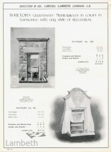 DOULTON POTTERY CATALOGUE, FIREPLACE