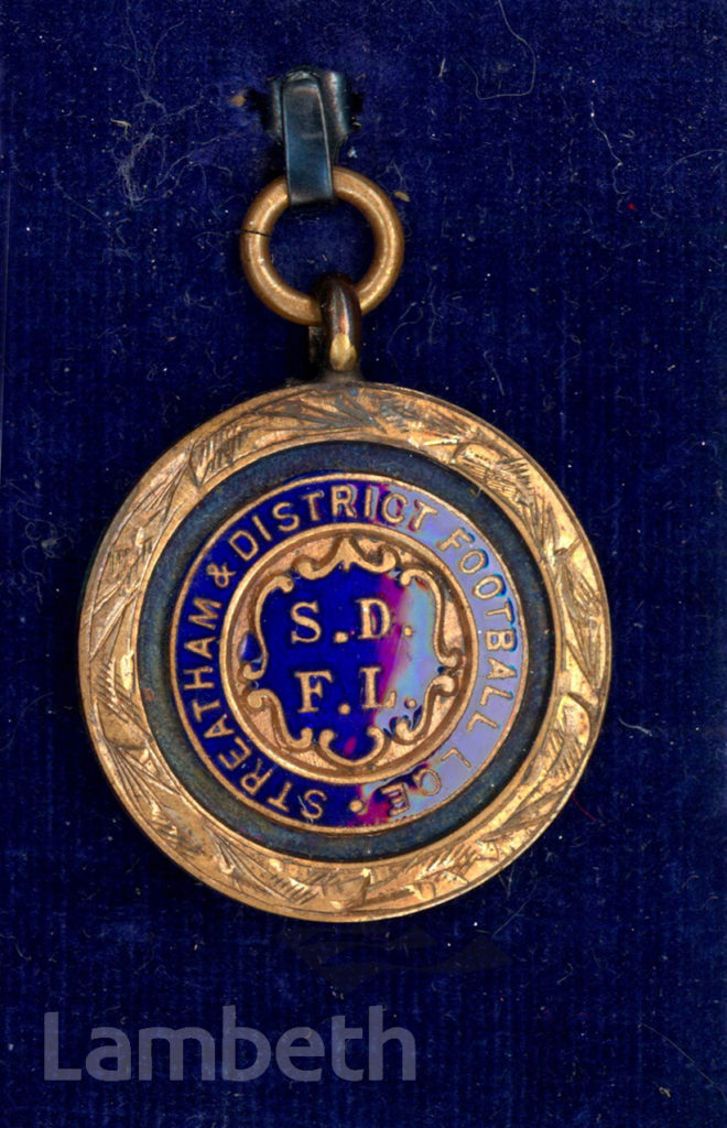 STREATHAM AND DISTRICT FOOTBALL LEAGUE MEDAL