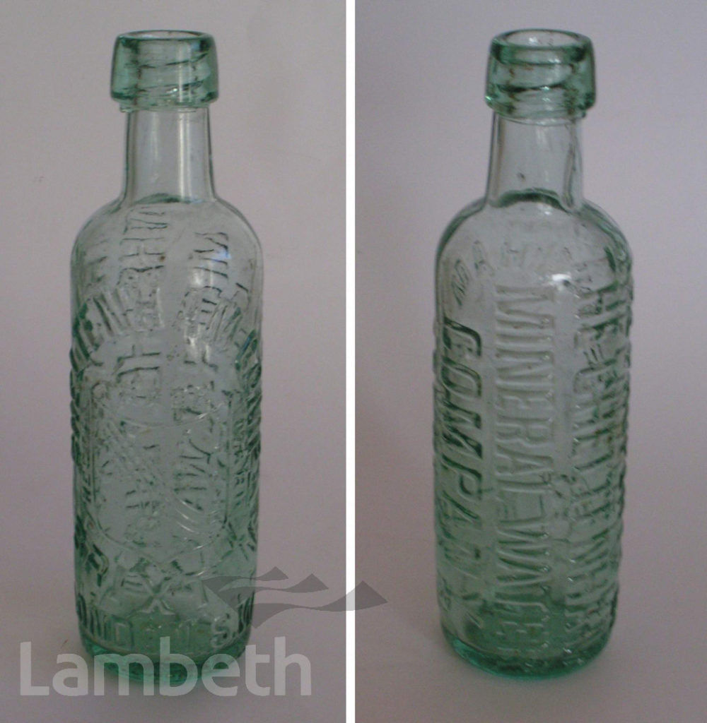 LONDON HOSPITAL, CLAPHAM COMMON SOUTH SIDEBOTTLE FROM CHELTENHAM MINERAL WATER BOTTLE COMPANY