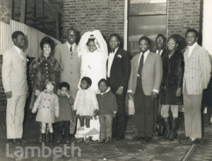 WEDDING GROUP, REGISTRAR'S OFFICE, 340 BRIXTON ROAD
