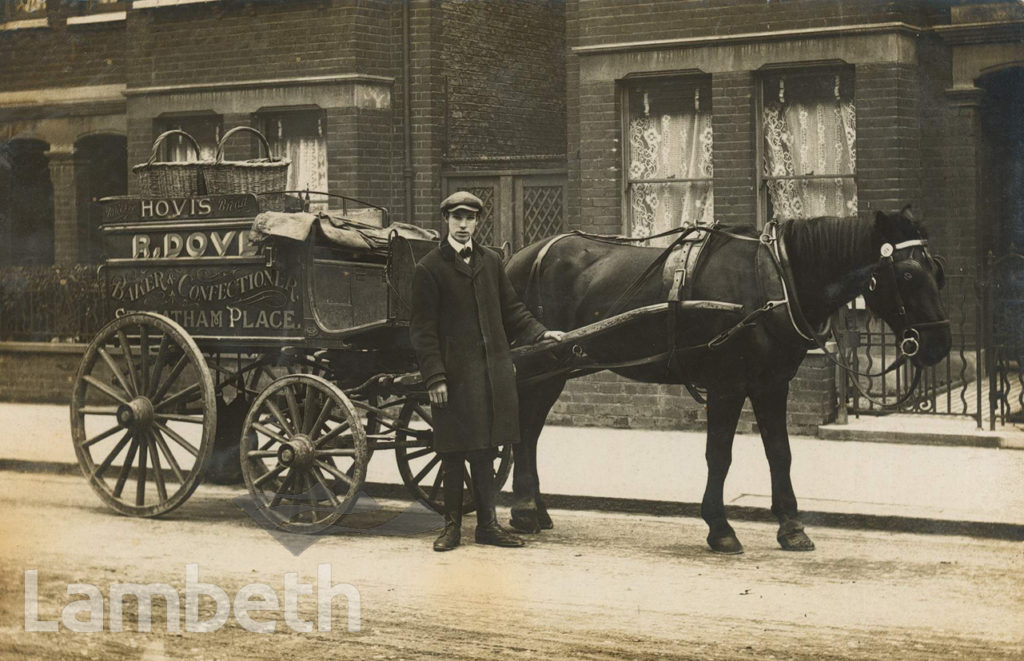 DELIVERY CART, R. DOVE, BAKER, STREATHAM PLACE