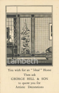 GEORGE HILL & SONS, DECORATORS, 227 STREATHAM HIGH ROAD