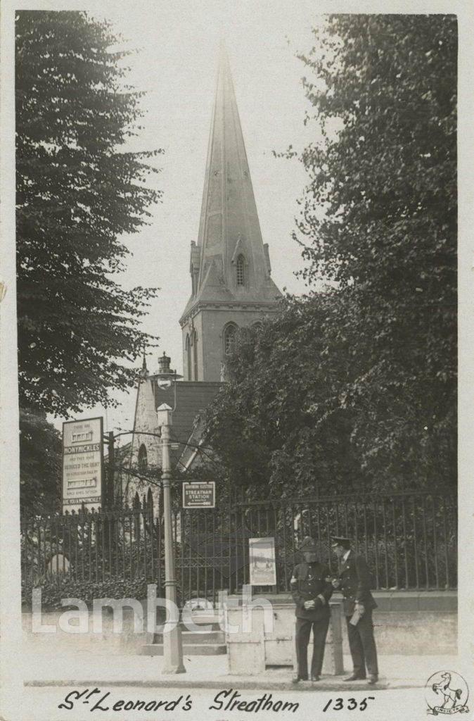 POLICEMAN OUTSIDE ST LEONARD’S, STREATHAM