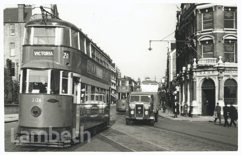 STREATHAM HIGH ROAD & TRAM 20 TO VICTORIA