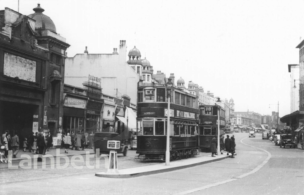 WOODBOURNE AVENUE TRAM STOP, STREATHAM HIGH ROAD