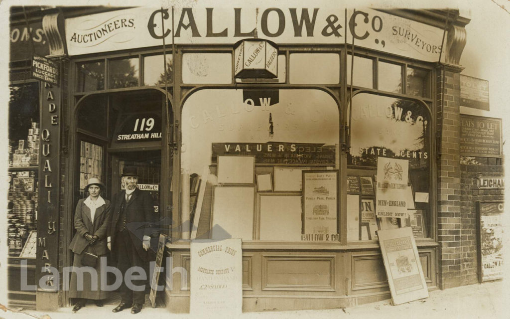 CALLOW & CO, AUCTIONEERS, 119 STREATHAM HILL