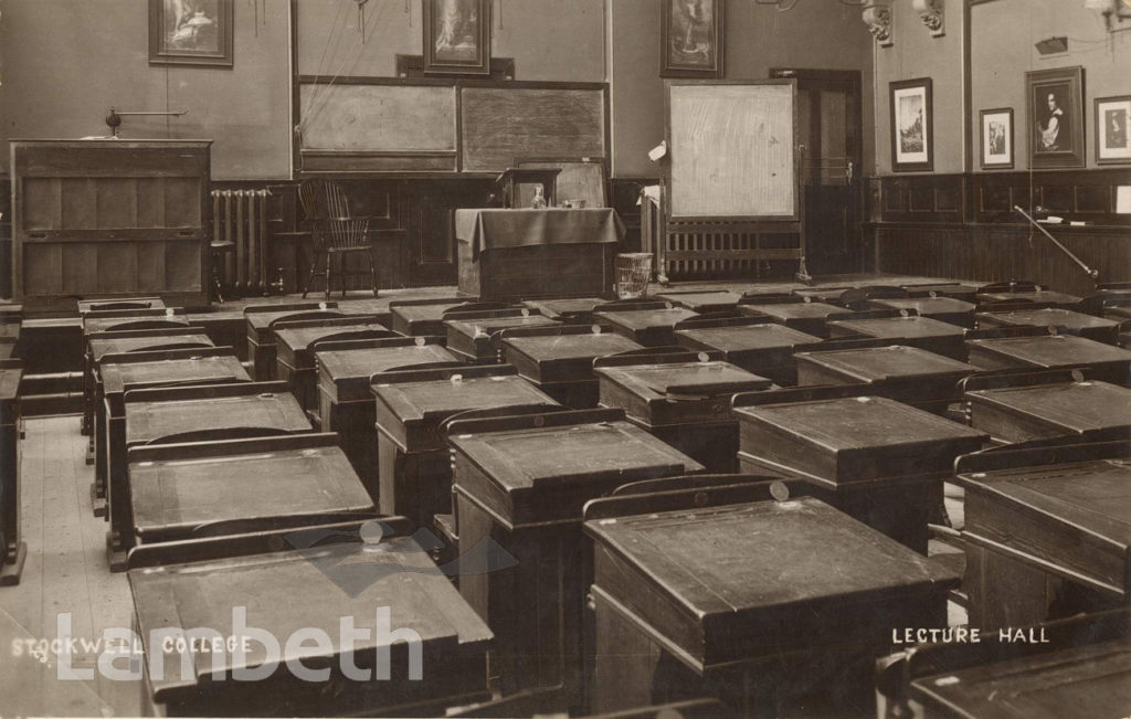 LECTURE HALL, STOCKWELL TRAINING COLLEGE, STOCKWELL ROAD