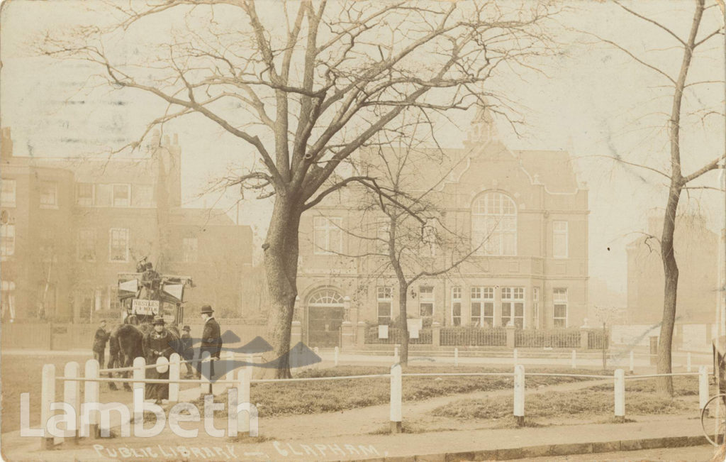 CLAPHAM PUBLIC LIBRARY FROM THE POLYGON