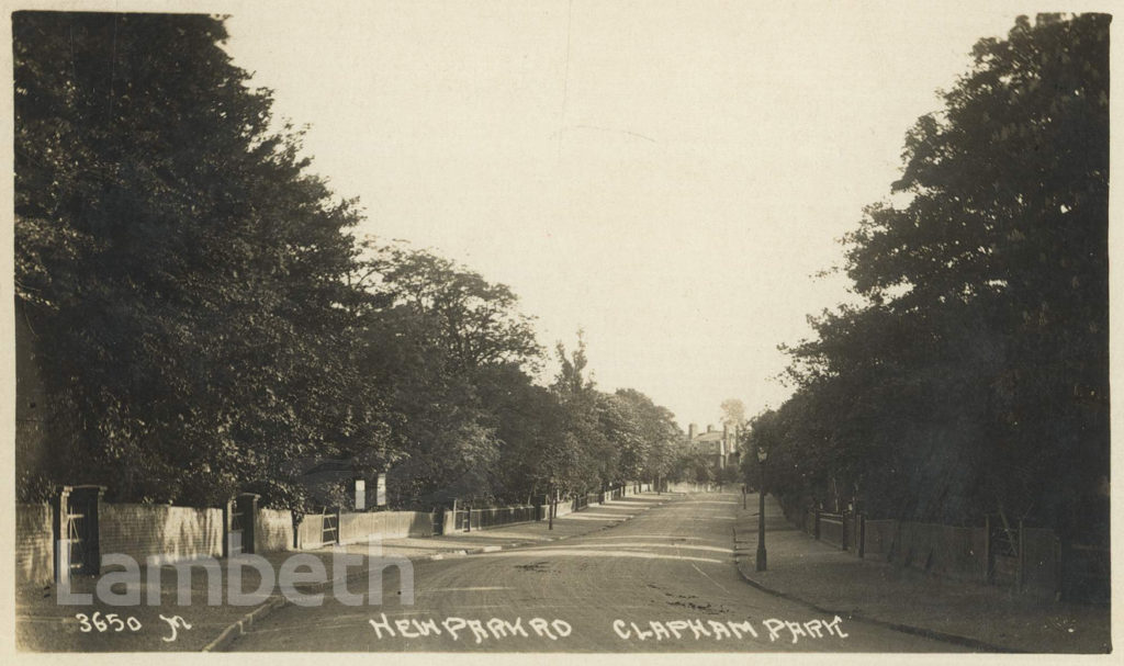 NEW PARK ROAD, CLAPHAM PARK