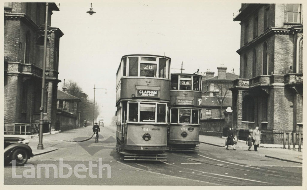 TRAMS ON CEDAR ROAD, CLAPHAM