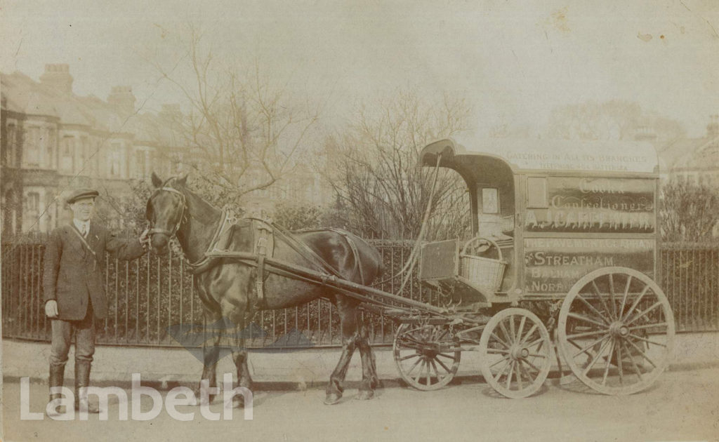 DELIVERY CART, A.J.CARPENTER, THE PAVEMENT, CLAPHAM