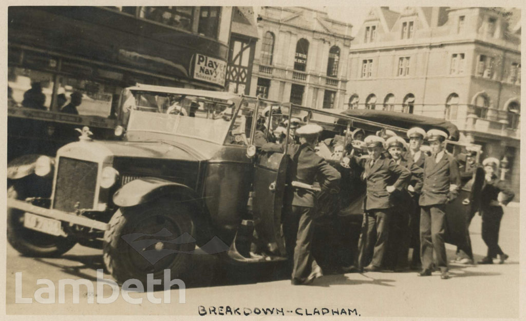 NAVY RECRUITS’ BREAKDOWN, CLAPHAM COMMON SOUTH SIDE