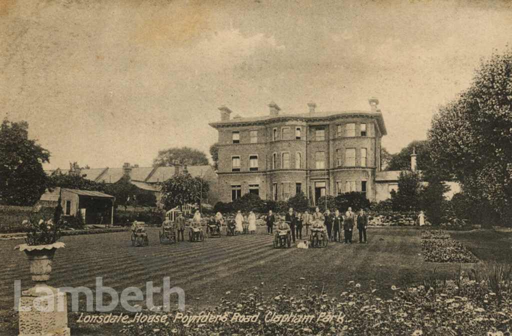 INJURED SOLDIERS, LONSDALE HOUSE, POYNDERS RD, CLAPHAM PARK