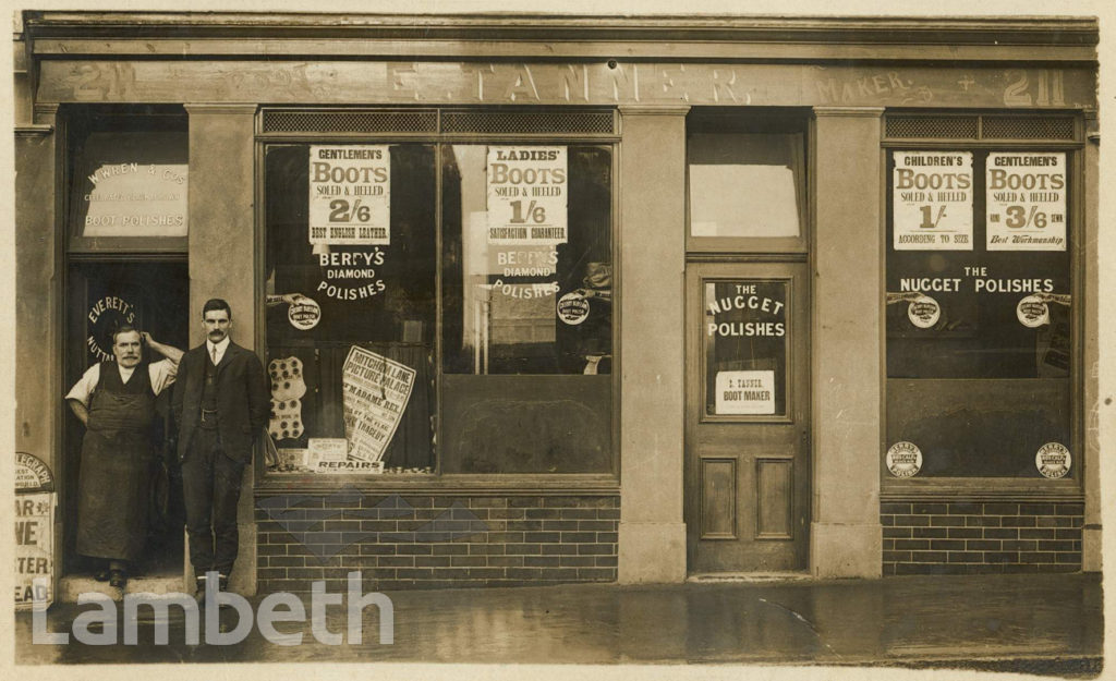 E. TANNER, BOOTMAKER, EARDLEY ROAD, STREATHAM VALE