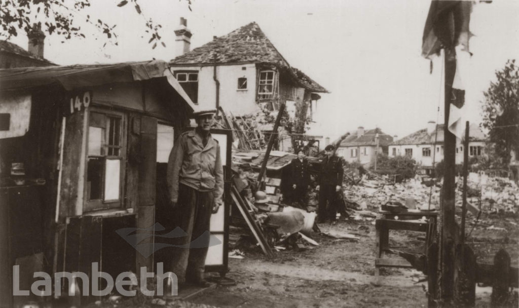 WWII V2 BOMB DAMAGE, LONGSTONE ROAD, FURZEDOWN