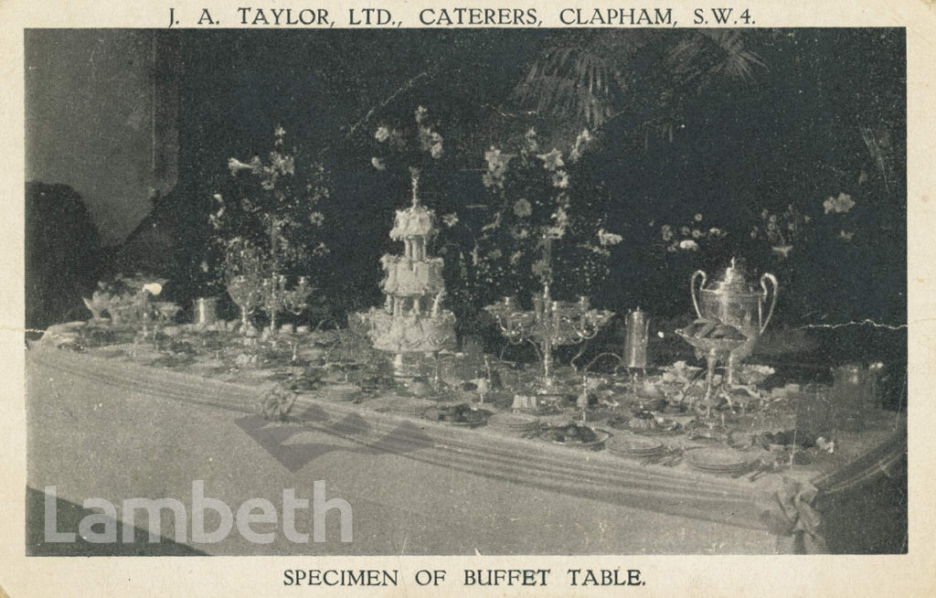 J.A.TAYLOR LTD, CATERERS, 161 HIGH STREET, CLAPHAM