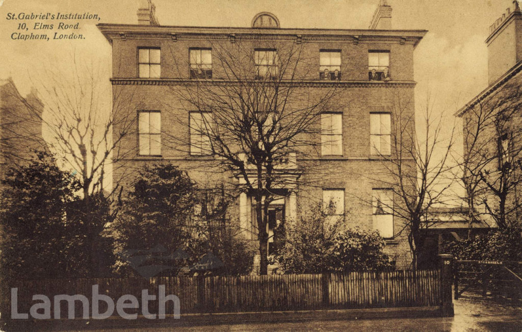 ST GABRIEL’S INSTITUTION, ELMS ROAD, CLAPHAM PARK