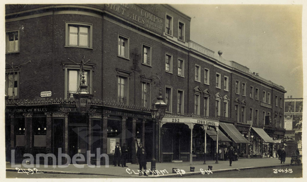 PRINCE OF WALES PUBLIC HOUSE, CLAPHAM ROAD, STOCKWELL