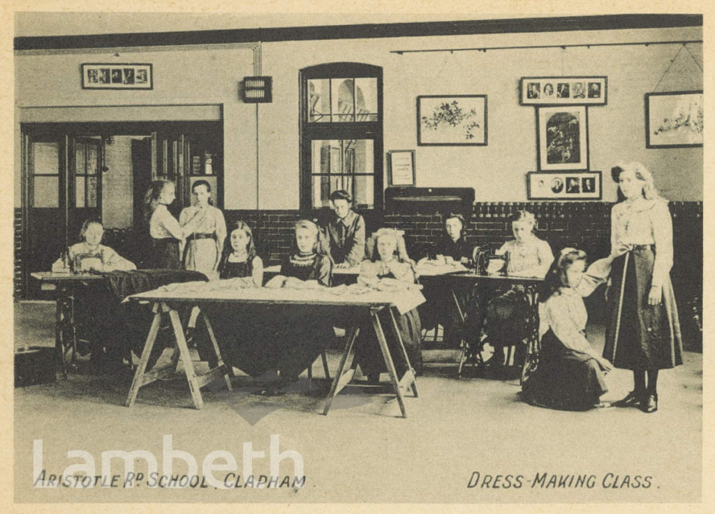 DRESS MAKING, ARISTOTLE ROAD SCHOOL, CLAPHAM