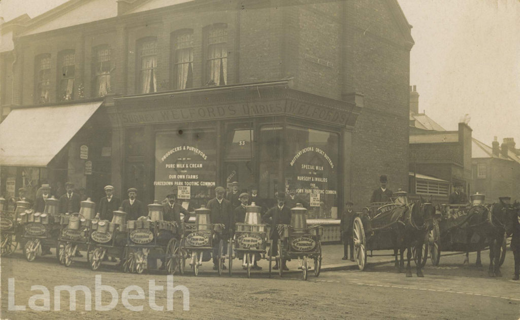 WELFORD’S SURREY DAIRIES, 53 ABBEVILLE ROAD, CLAPHAM PARK