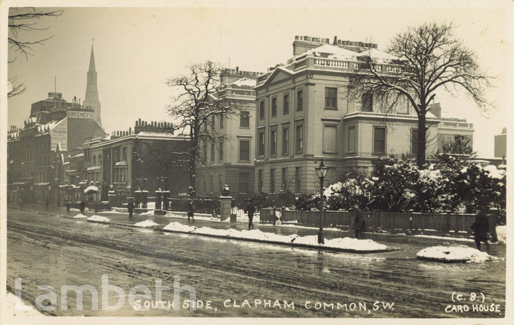 SOUTH SIDE, CLAPHAM UNDER SNOW