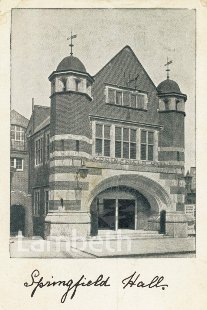 SPRINGFIELD HALL, WANDSWORTH ROAD, SOUTH LAMBETH