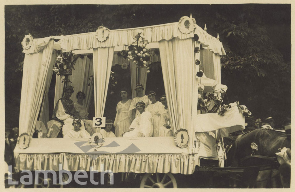 HOSPITAL PAGEANT FLOAT, CLAPHAM COMMON