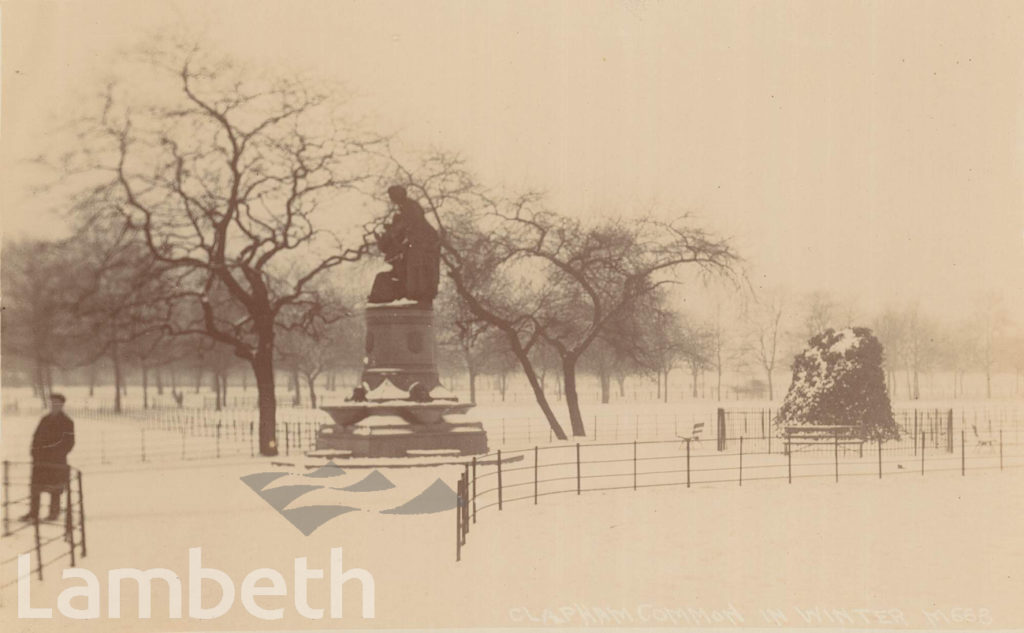 FOUNTAIN UNDER SNOW, CLAPHAM COMMON