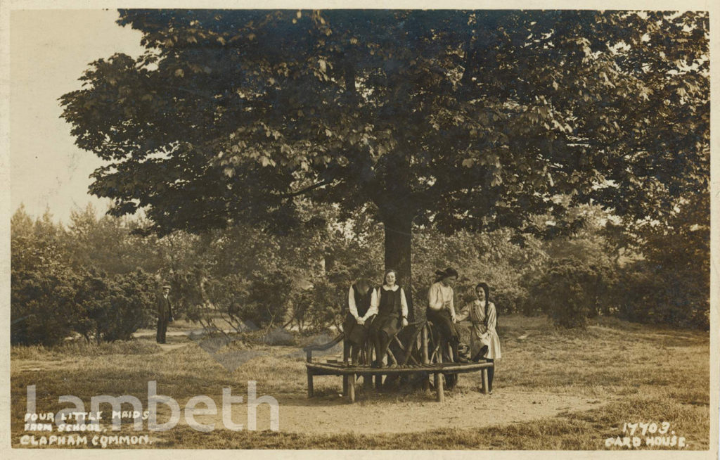 ‘FOUR LITTLE MAIDS FROM SCHOOL’, CLAPHAM COMMON