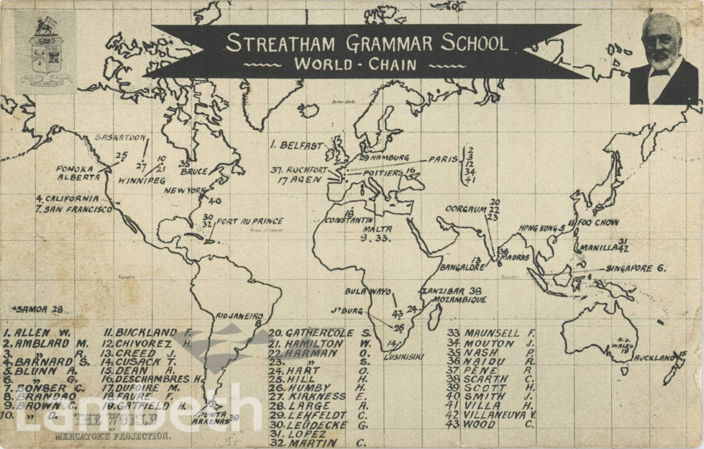 CHAIN OF PUPILS, STREATHAM GRAMMAR SCHOOL, BELLTREES GROVE