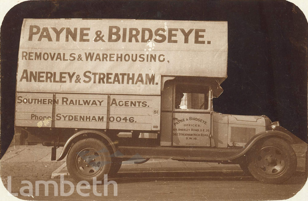 PAYNE & BIRDSEYE REMOVALS, 362 STREATHAM HIGH ROAD