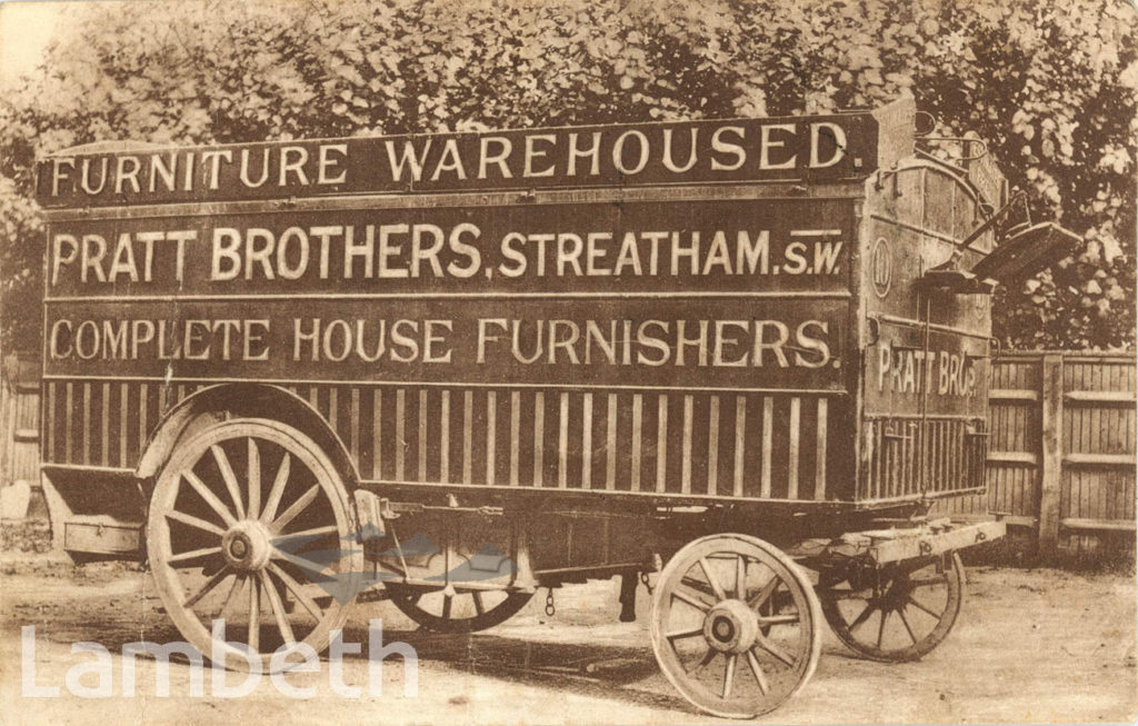 PRATT BROTHERS’ REMOVAL WAGON, STREATHAM