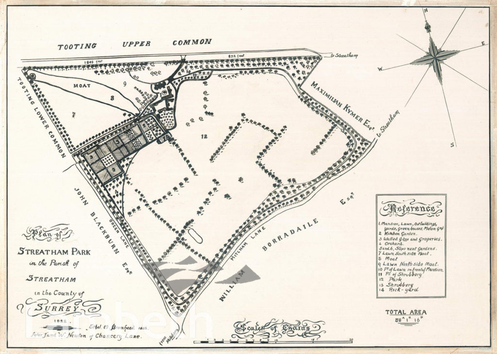 PLAN OF STREATHAM PARK