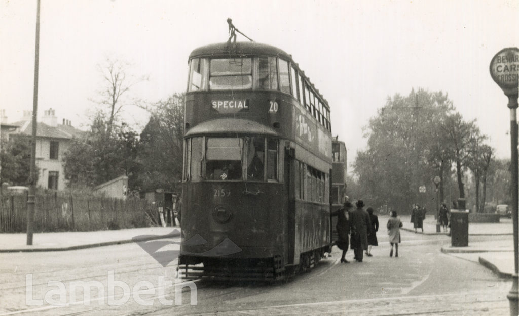 TRAM OUTSIDE DEPOT BRIXTON HILL