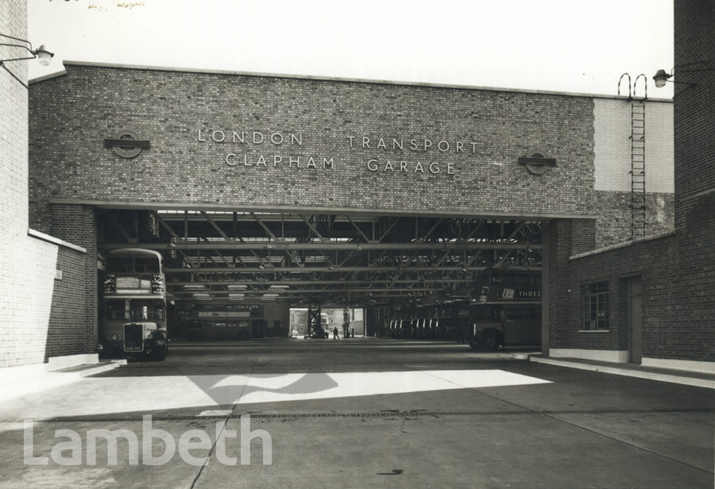 LONDON TRANSPORT CLAPHAM BUS GARAGE, CLAPHAM HIGH STREET