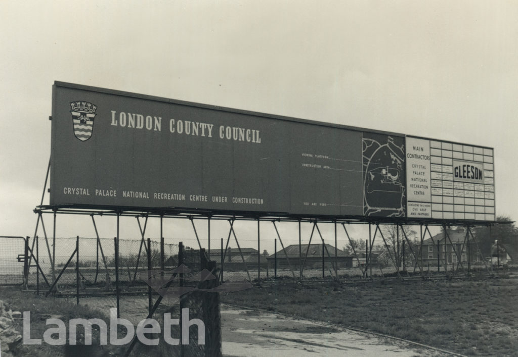 CONSTRUCTION OF CRYSTAL PALACE RECREATION GROUND