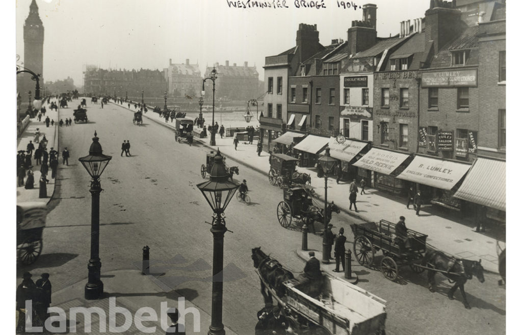 WESTMINSTER BRIDGE ROAD FROM OPPOSITE ST THOMAS’