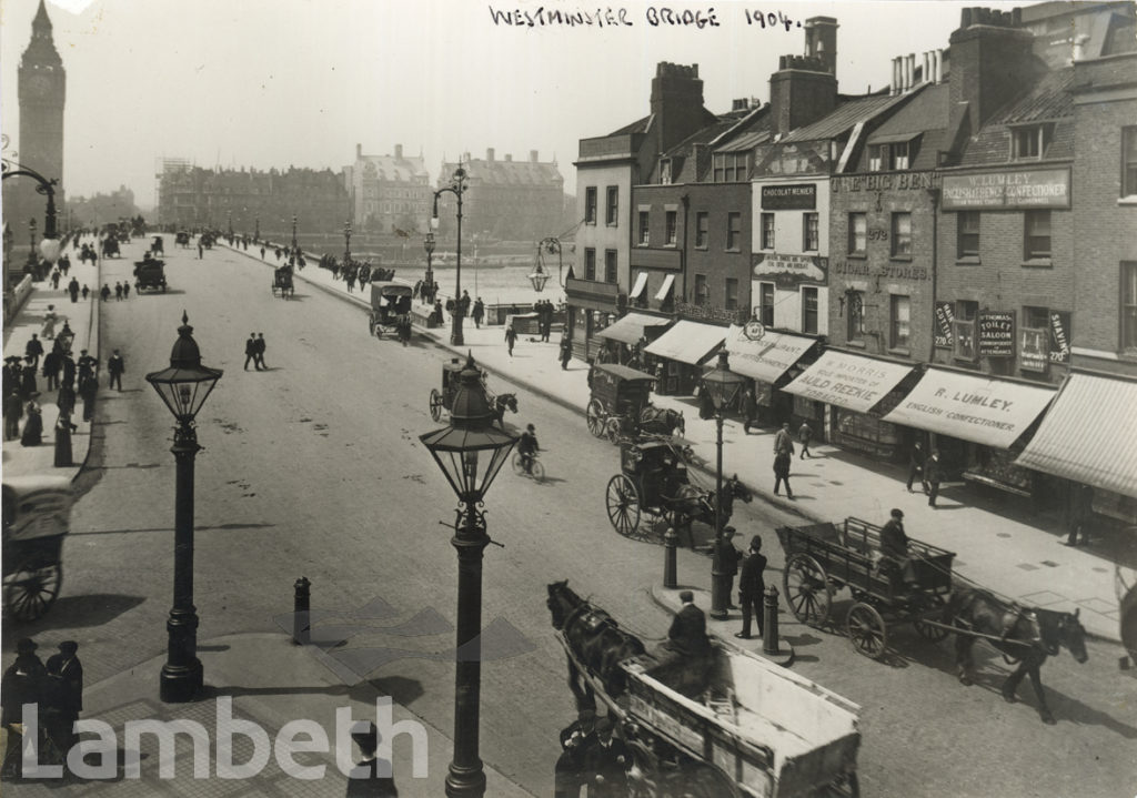 WESTMINSTER BRIDGE ROAD FROM OPPOSITE ST THOMAS’