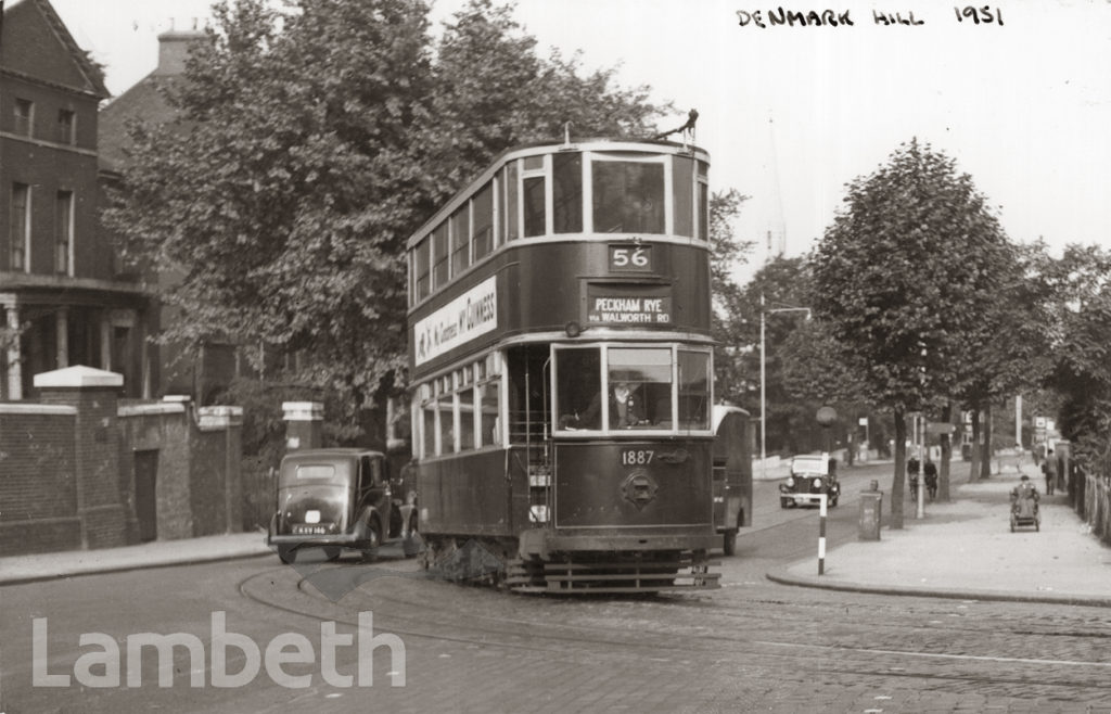 No.56 TRAM, DENMARK HILL, CAMBERWELL/ HERNE HILL