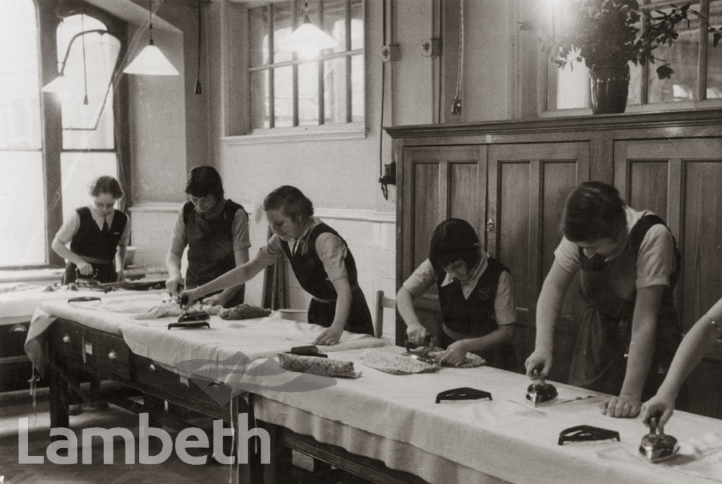 IRONING LESSON, NORWOOD TECHNICAL INSTITUTE, KNIGHT’S HILL