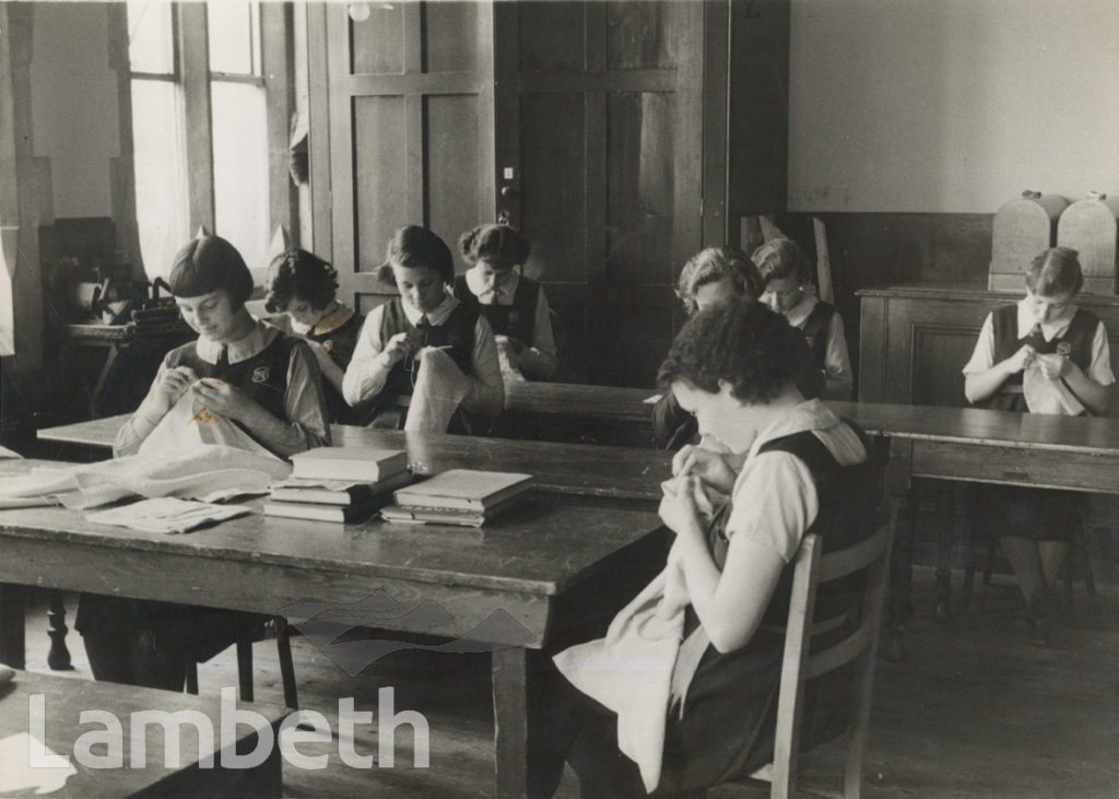 SEWING CLASS, NORWOOD INDUSTRIAL INSTITUTE, KNIGHT’S HILL