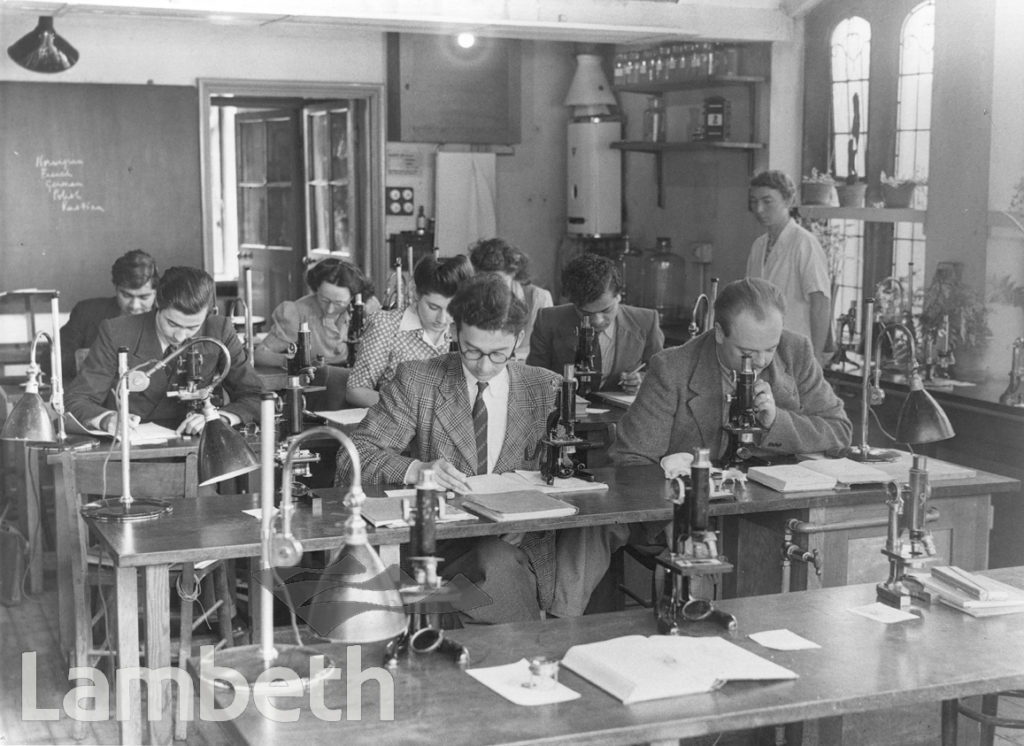 LABORATORY CLASS, NORWOOD TECHNICAL INSTITUTE, KNIGHT’S HILL