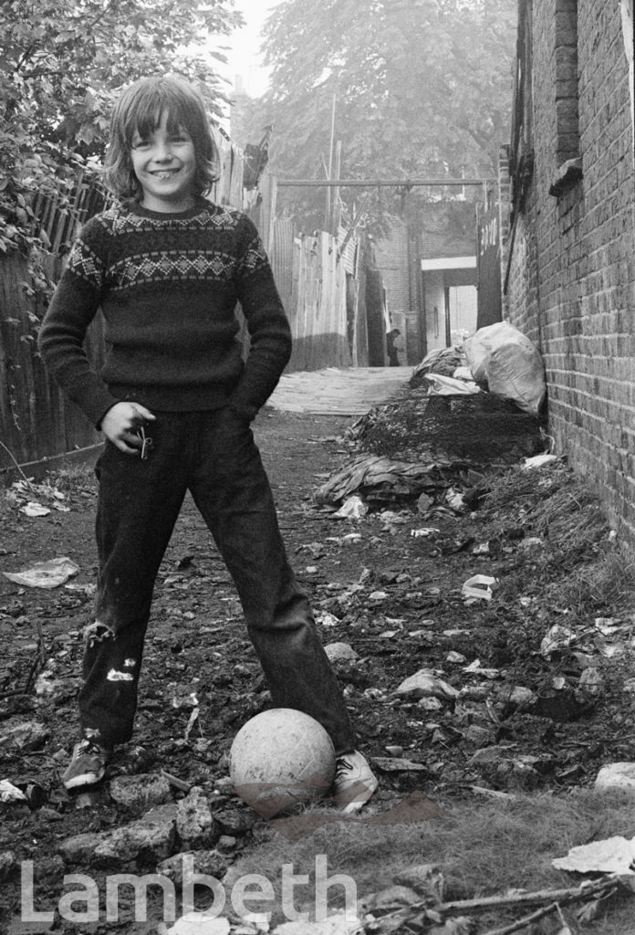 BOY IN ALLEY, STONHOUSE STREET, CLAPHAM