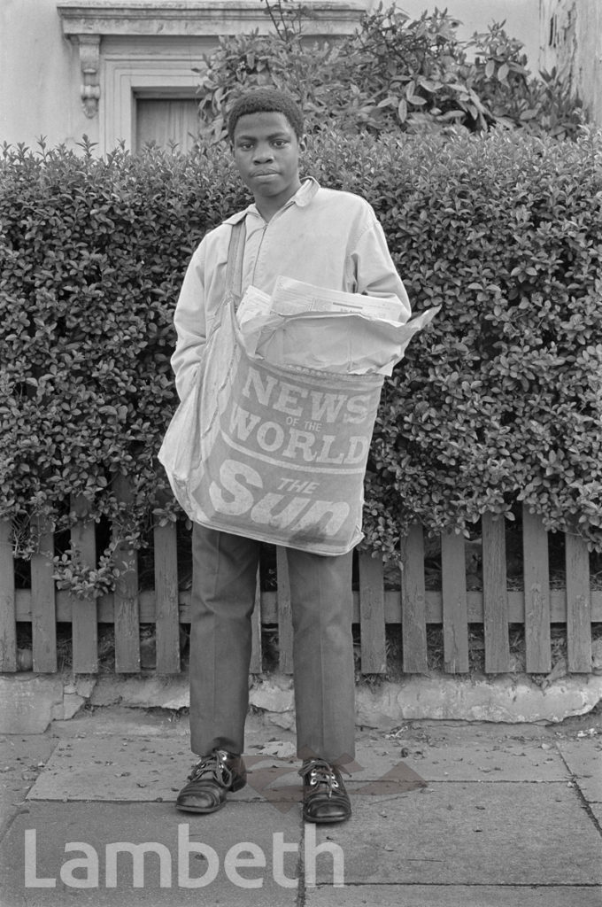 PAPER BOY, STONHOUSE STREET, CLAPHAM